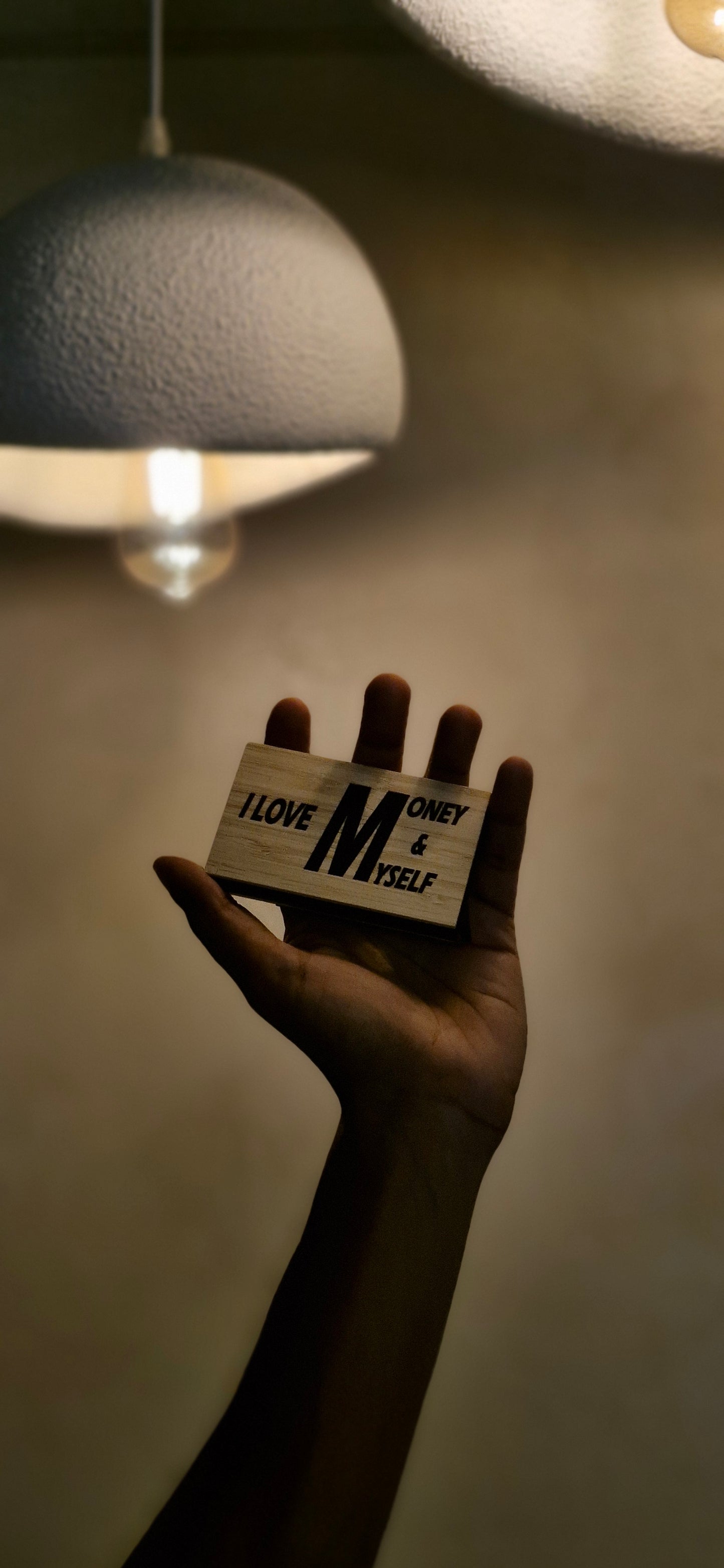 “I LOVE MONEY AND MYSELF” RFID card holder.